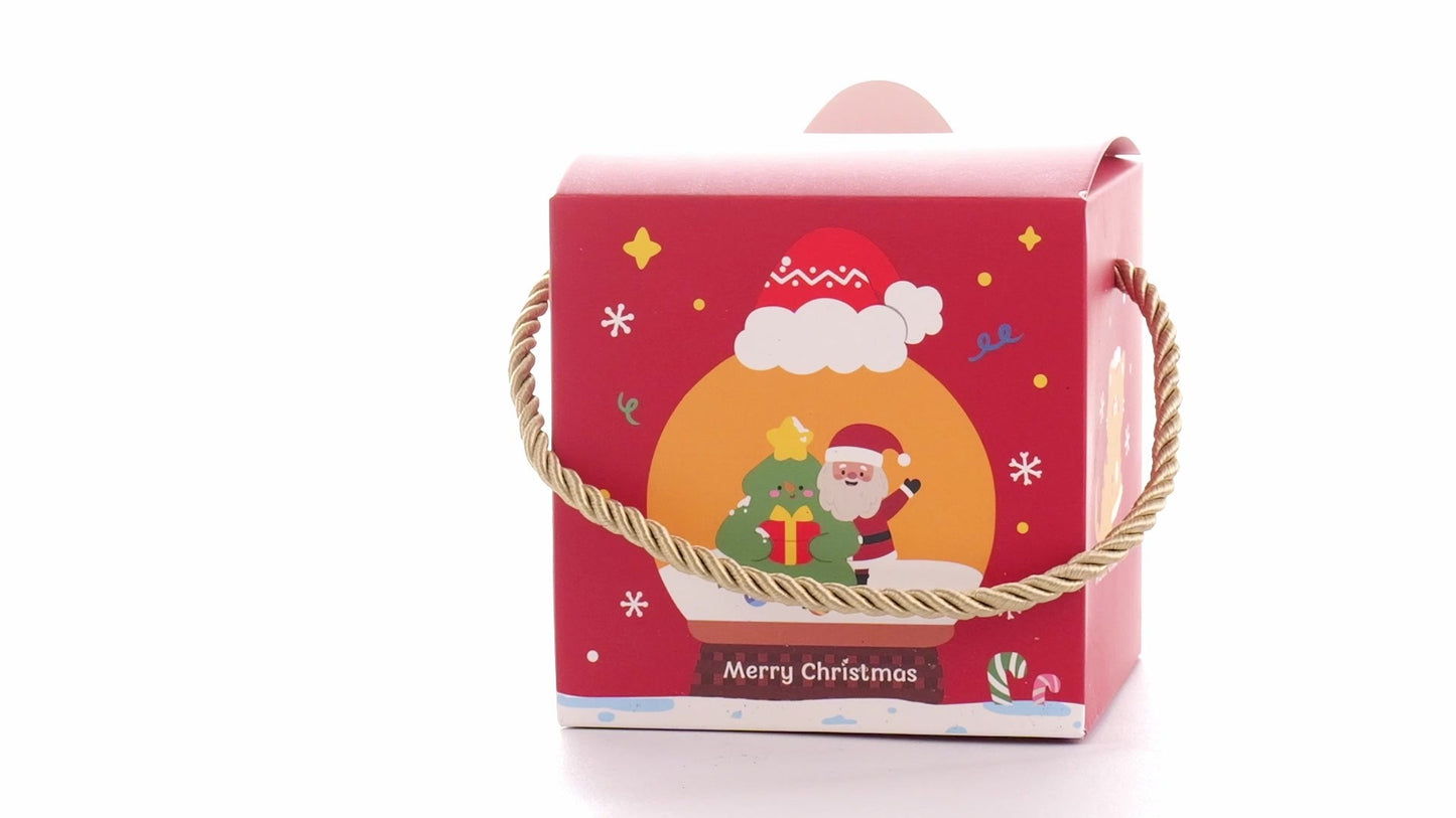 Cutie cani 3D Craciun cu maner de sfoara