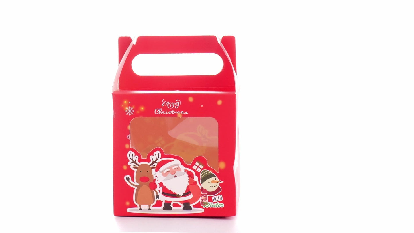 Cutie cani 3D Merry Christmas rosu