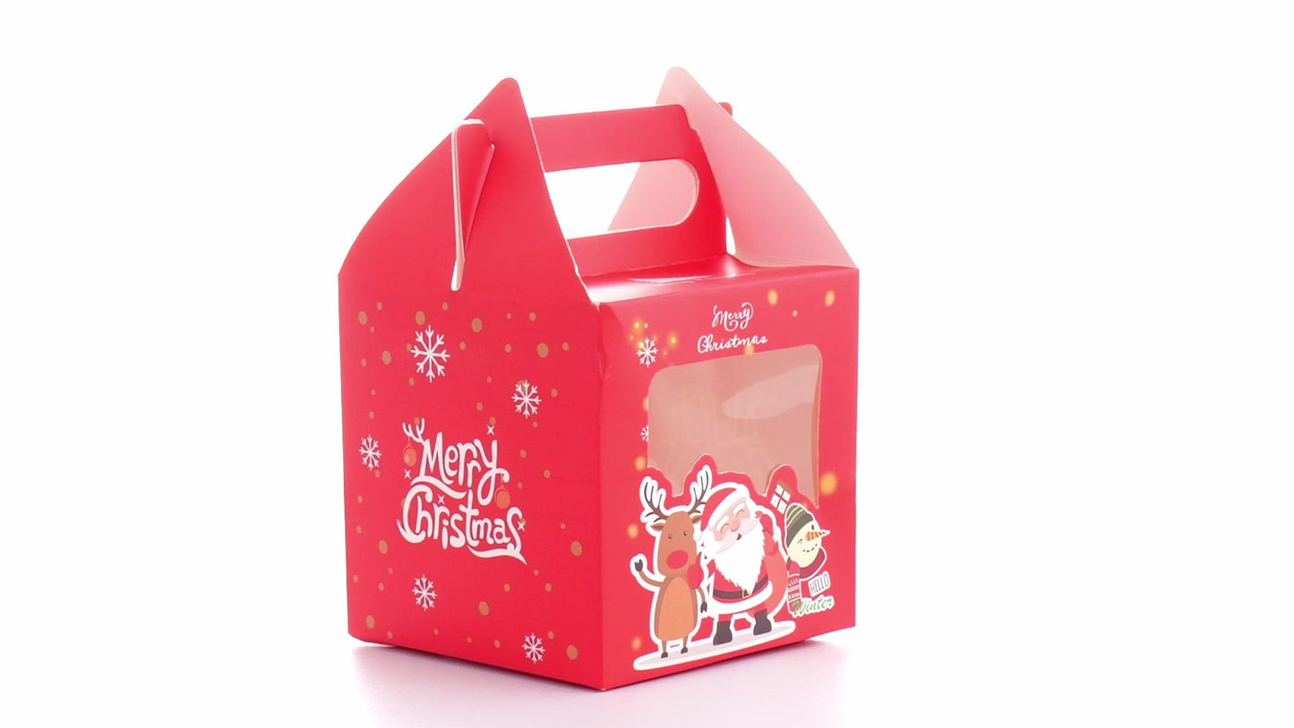 Cutie cani 3D Merry Christmas rosu