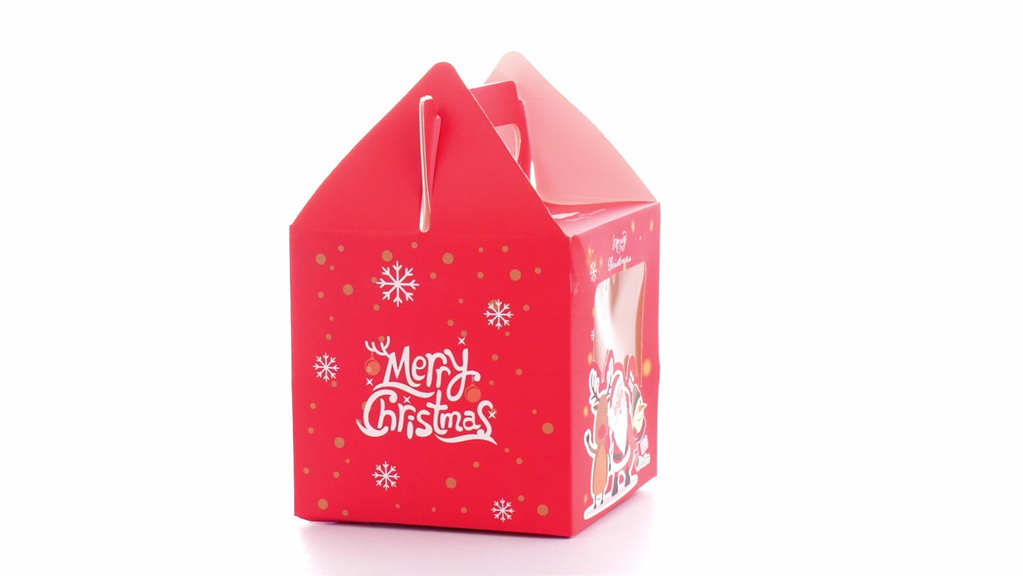Cutie cani 3D Merry Christmas rosu
