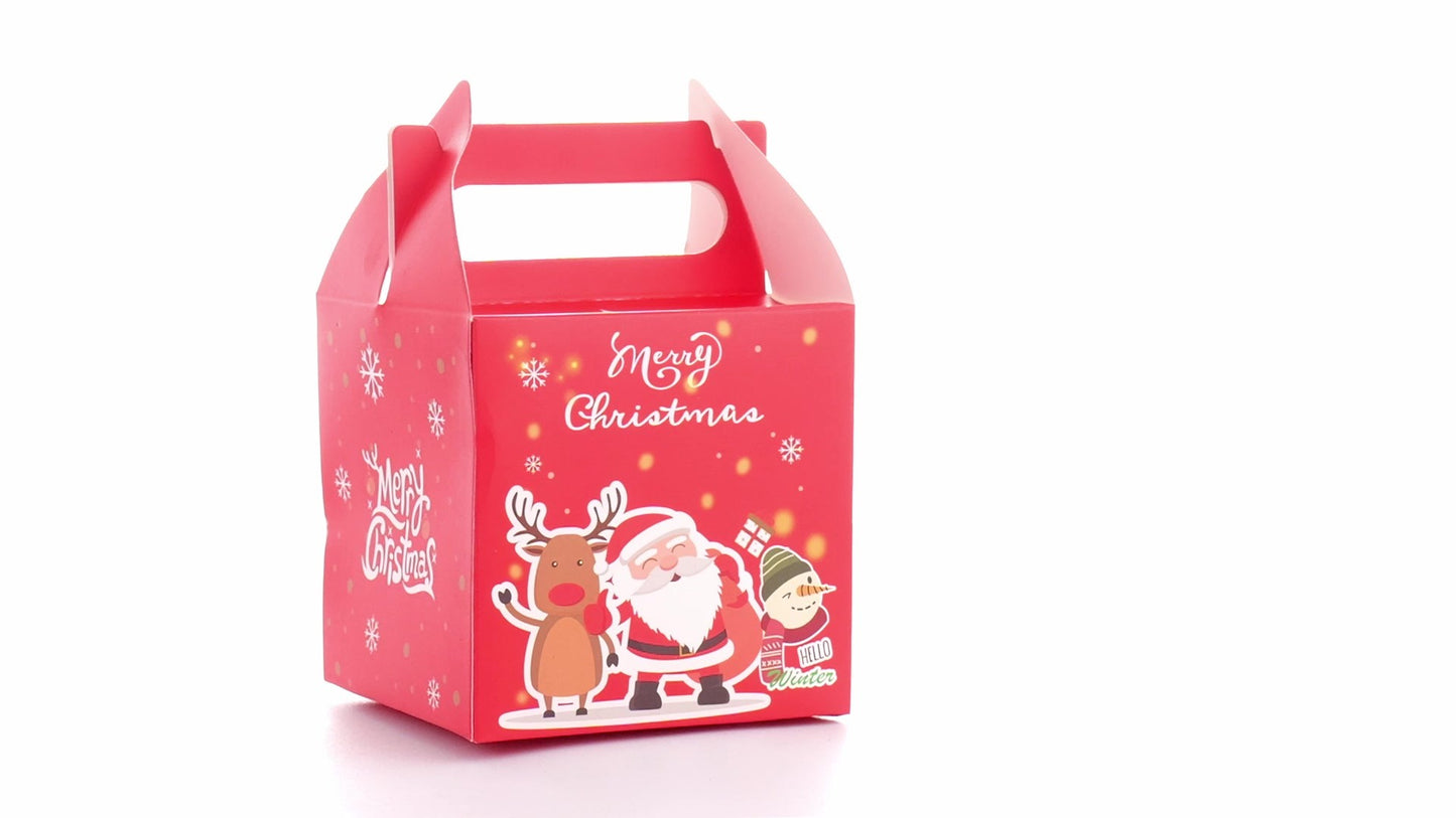 Cutie cani 3D Merry Christmas rosu