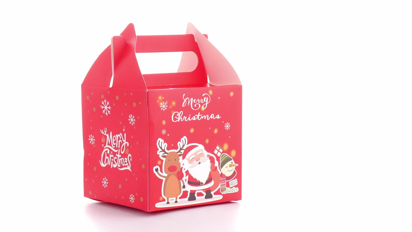 Cutie cani 3D Merry Christmas rosu