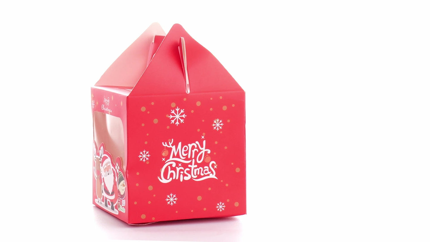 Cutie cani 3D Merry Christmas rosu
