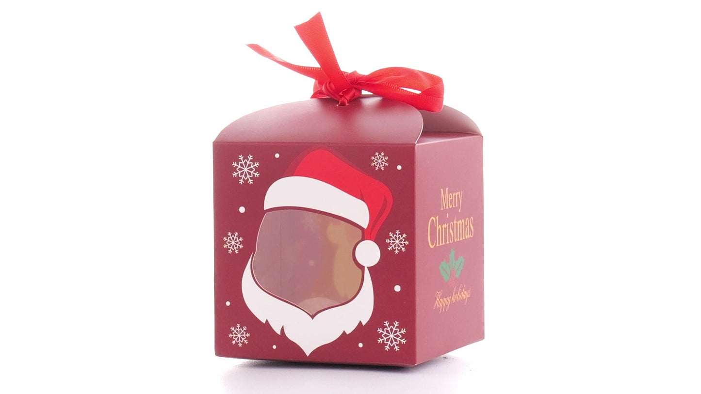 Karácsonyi bögretartó piros masnival