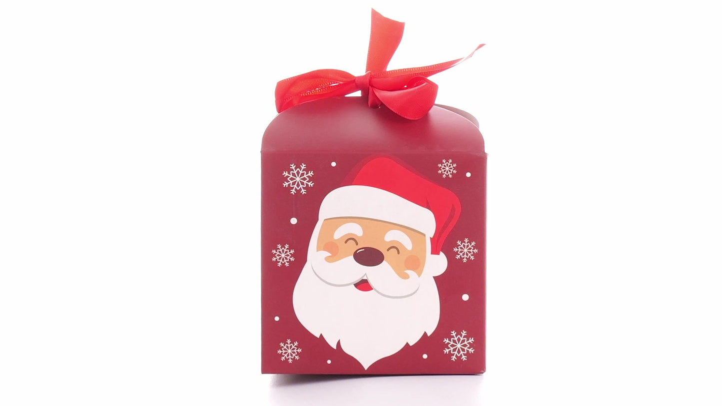 Cutie cani Craciun cu funda rosie