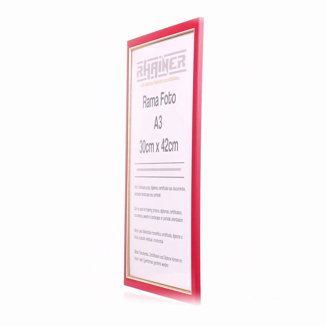 Madrid red+gold photo frame A3