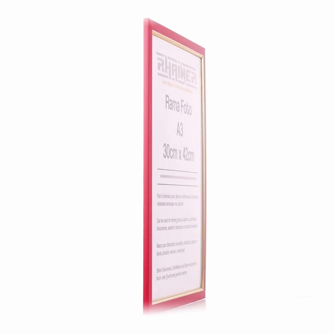 Madrid red+gold photo frame A3