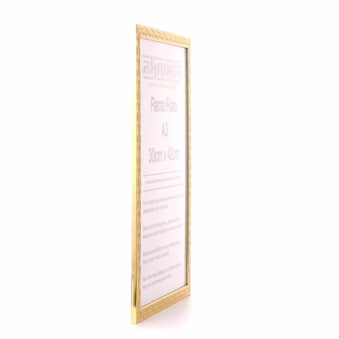 Textured gold Leon photo frame A3