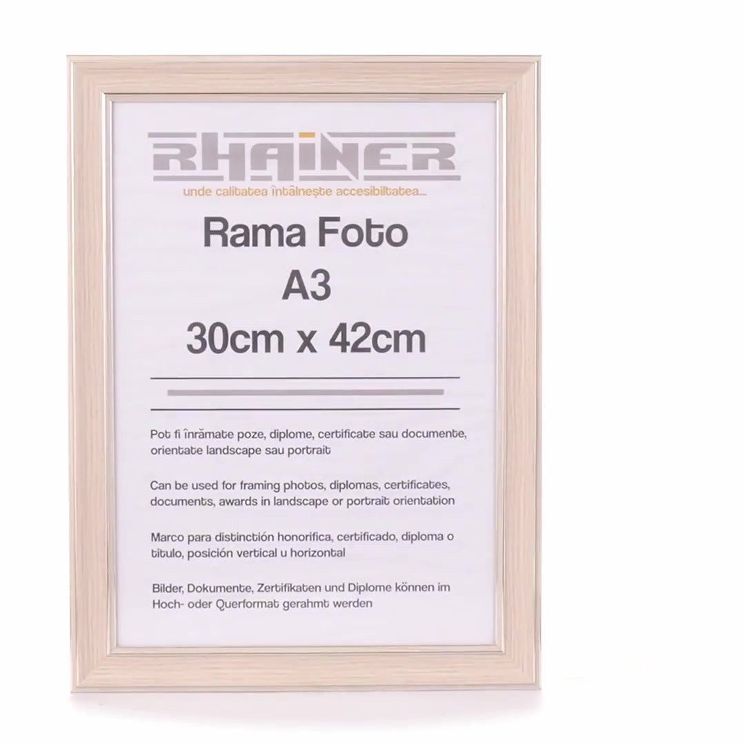Malaga cream+silver photo frame A3