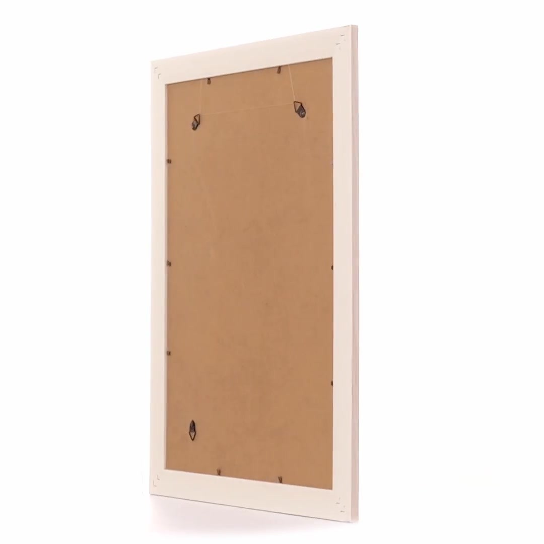 Malaga cream+silver photo frame A3