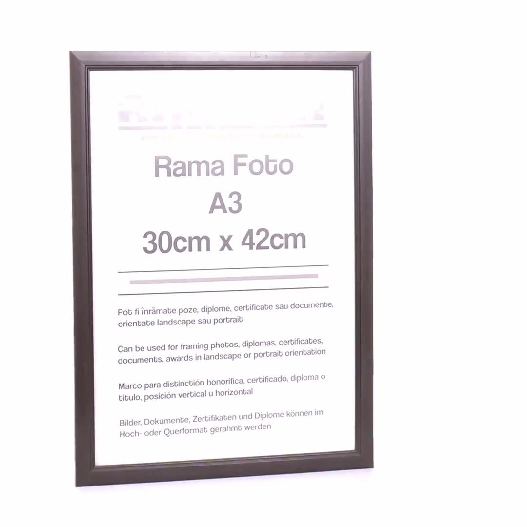 Madrid black photo frame A3