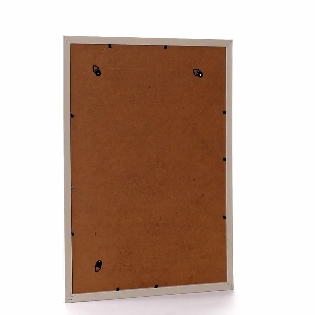 Textured white Leon photo frame A3