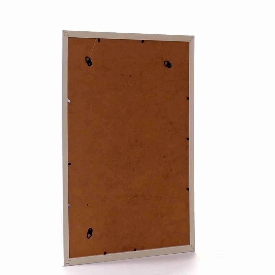 Textured white Leon photo frame A3