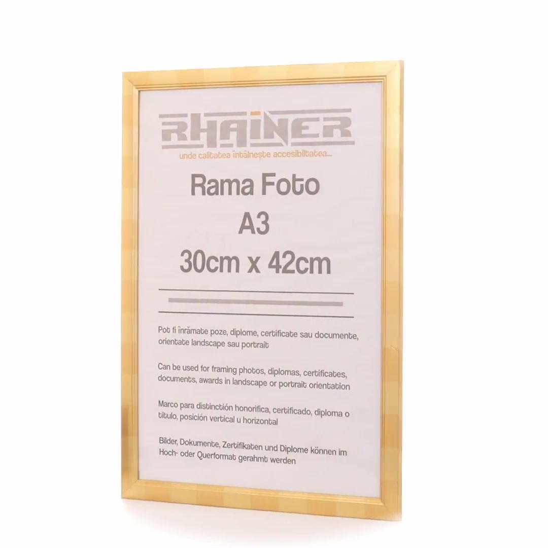 Madrid gold photo frame A3