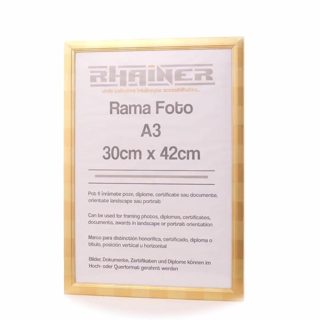 Madrid gold photo frame A3
