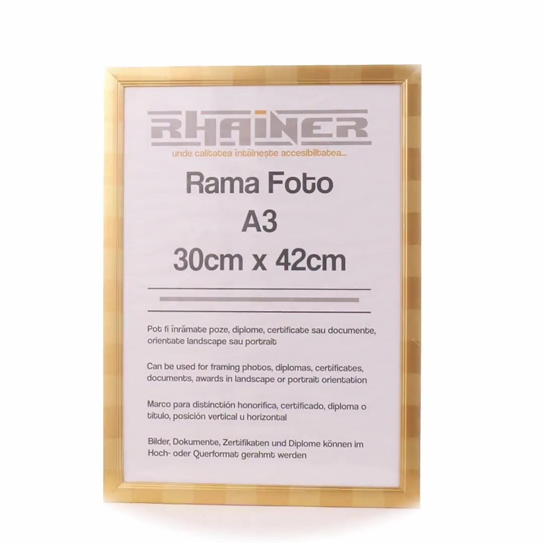 Madrid gold photo frame A3