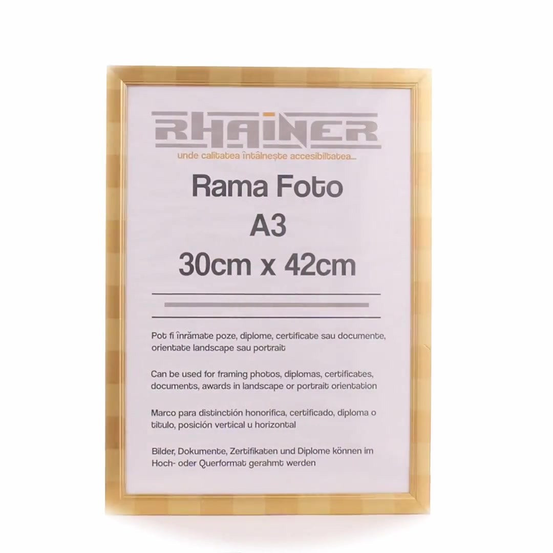 Madrid gold photo frame A3