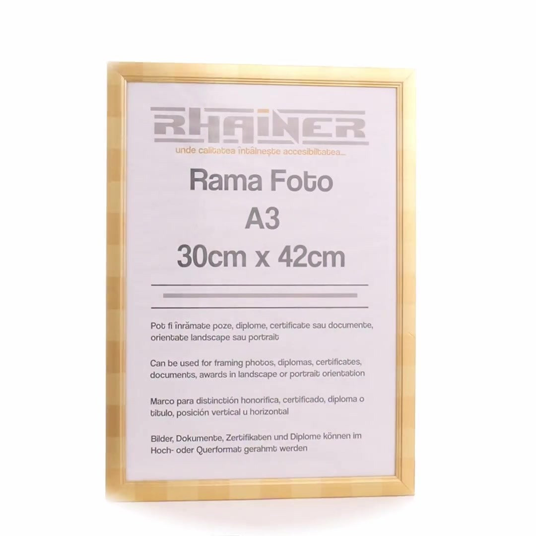 Madrid gold photo frame A3