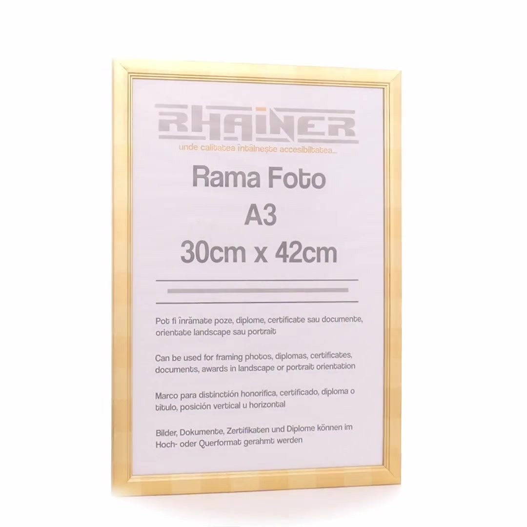 Madrid gold photo frame A3