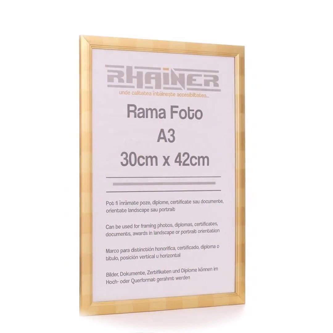 Madrid gold photo frame A3