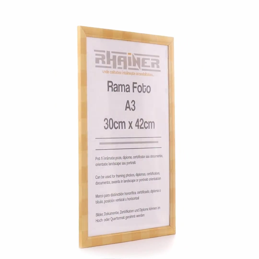 Madrid gold photo frame A3