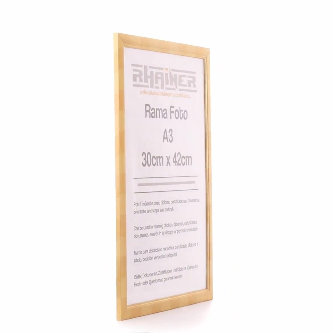 Madrid gold photo frame A3
