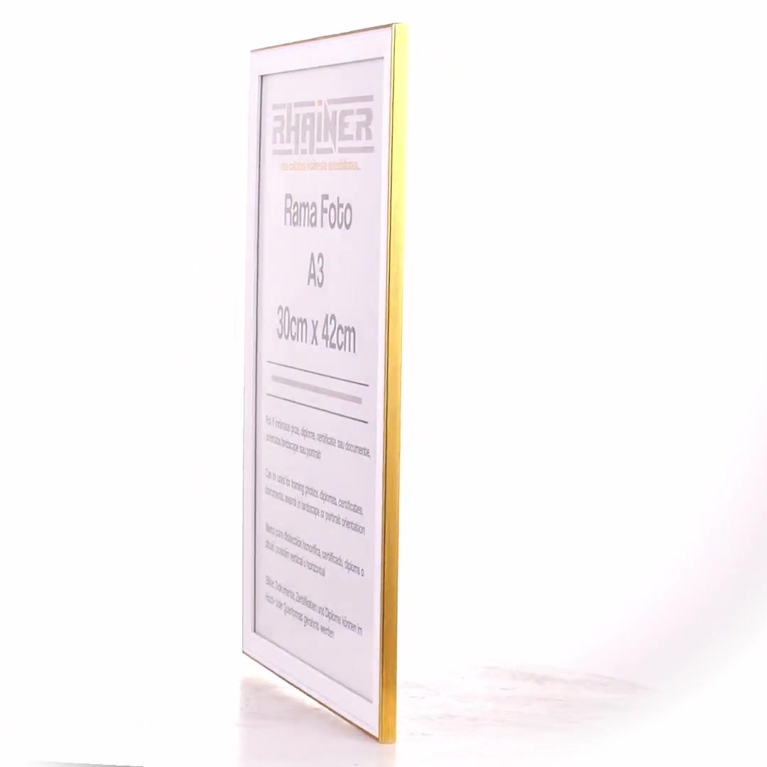 Barcelona photo frame white+gold A3