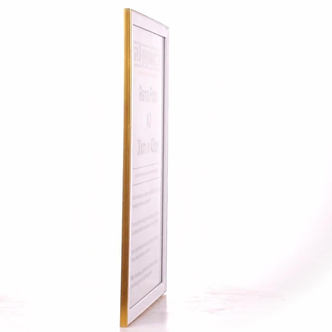Barcelona photo frame white+gold A3