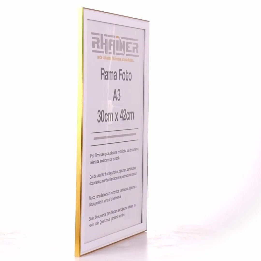 Barcelona photo frame white+gold A3