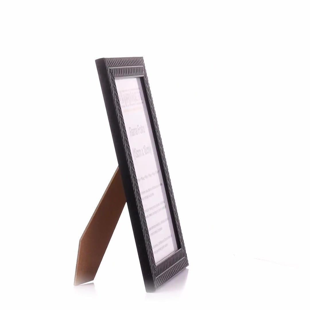 Leon black textured photo frame 13x18