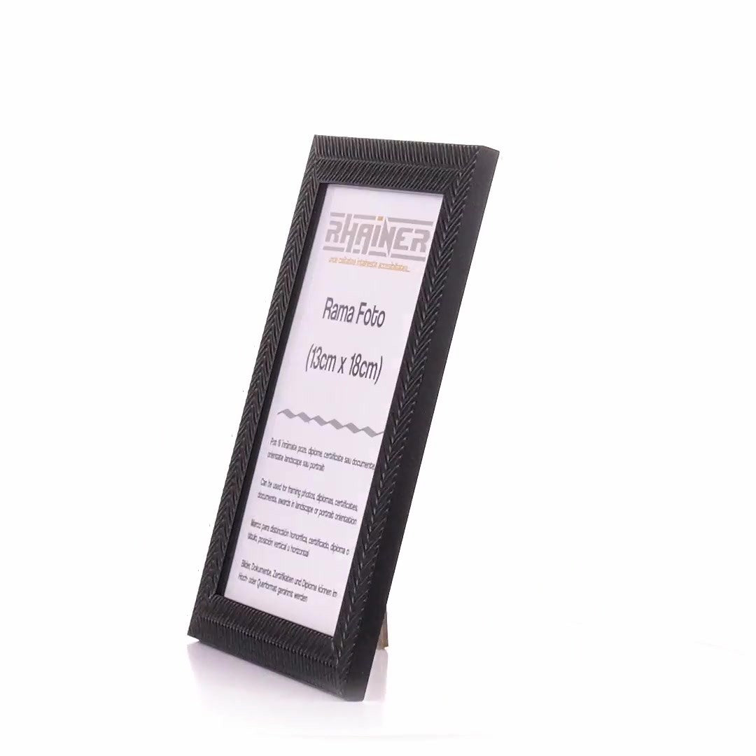 Leon black textured photo frame 13x18