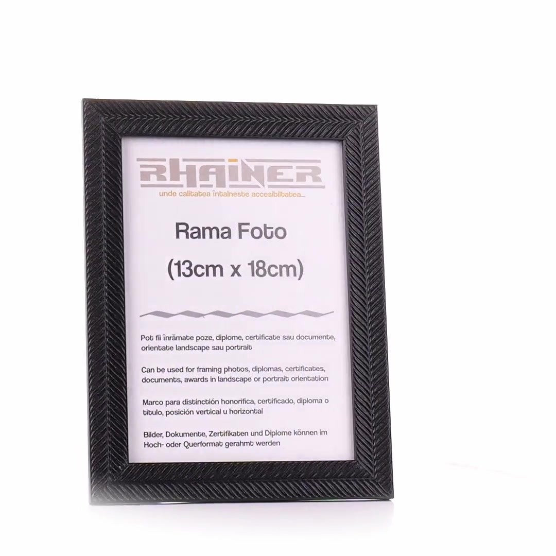 Leon black textured photo frame 13x18
