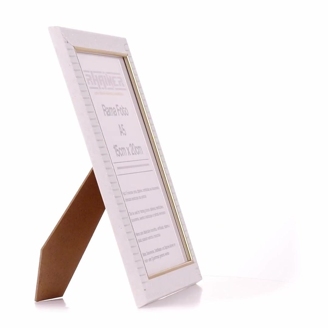 Merida photo frame white+gold A5