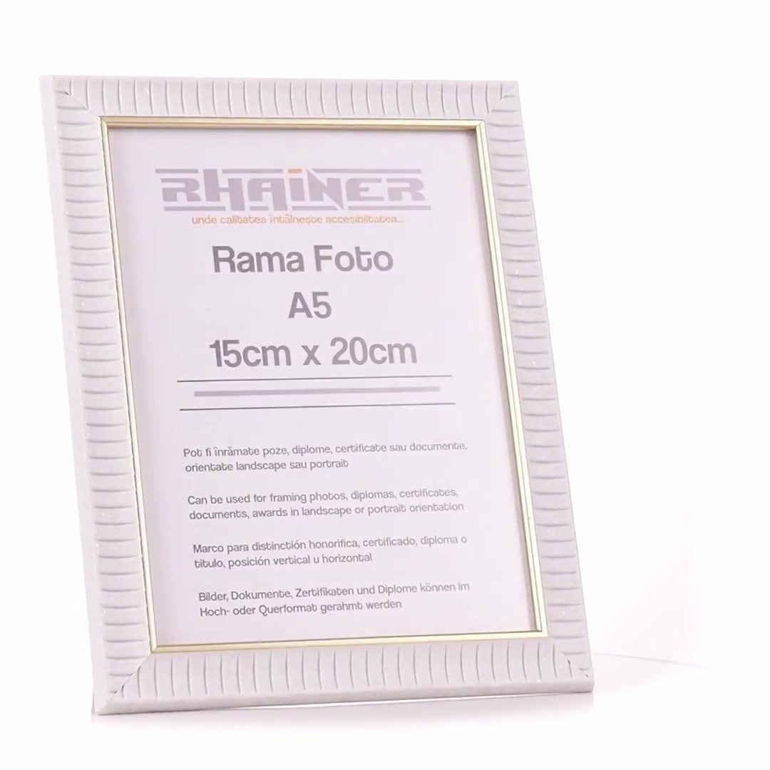 Merida photo frame white+gold A5