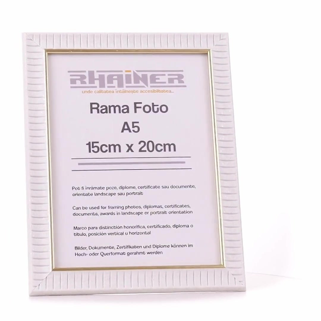 Merida photo frame white+gold A5