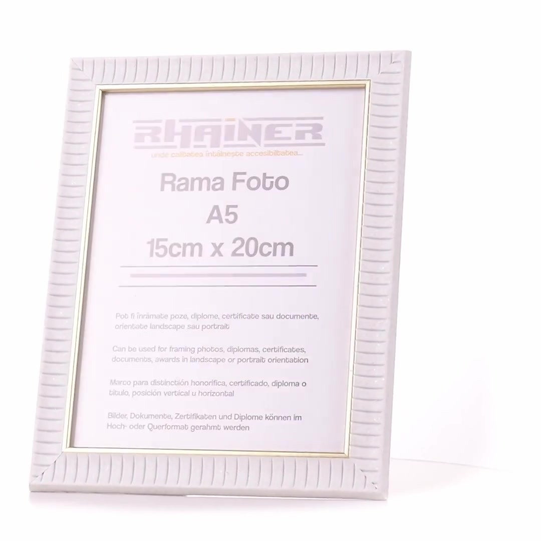 Merida photo frame white+gold A5