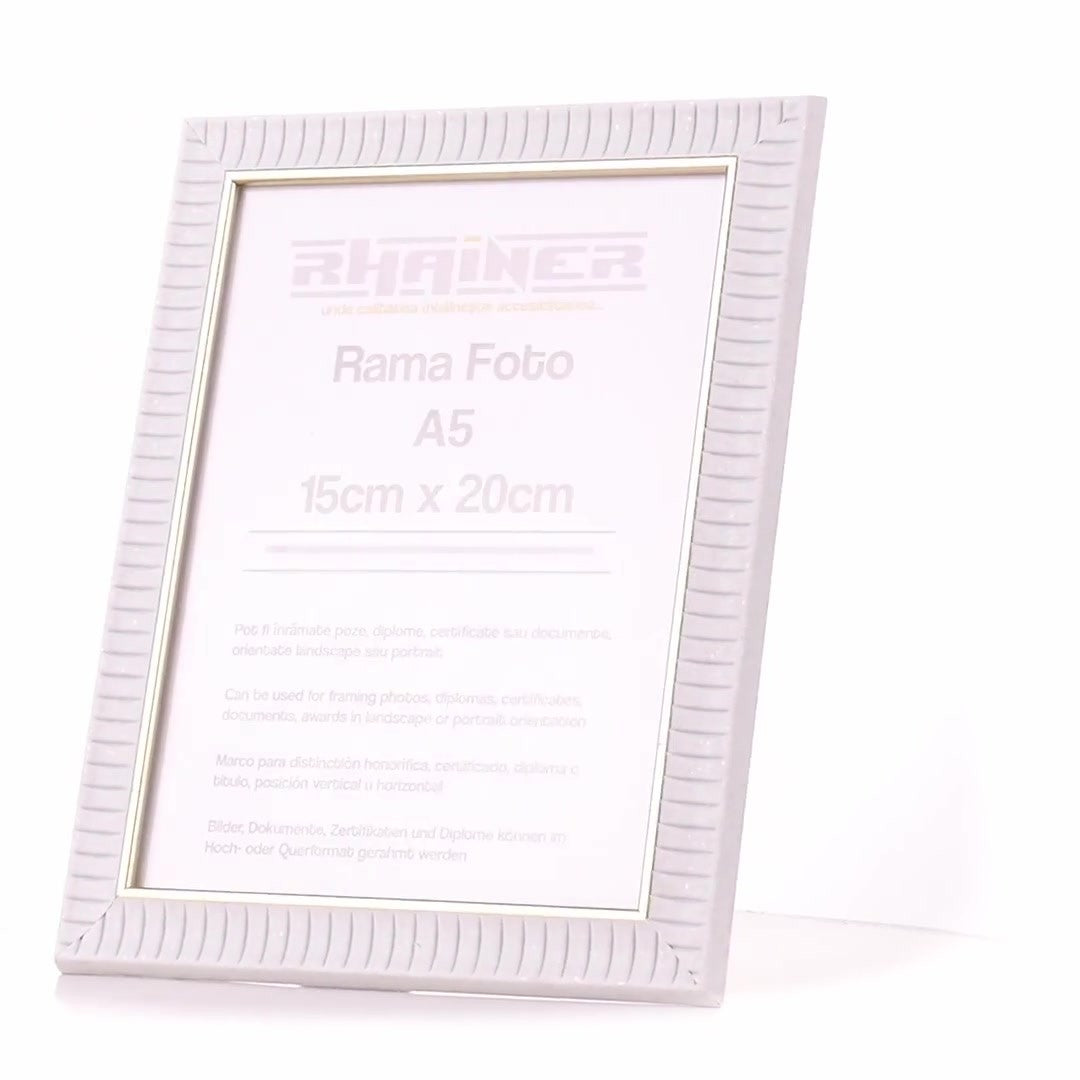 Merida photo frame white+gold A5