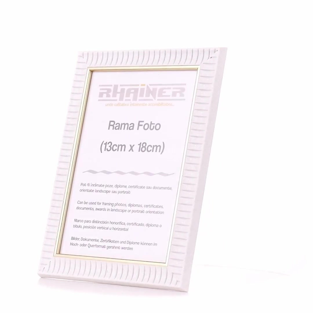 Merida white+gold photo frame 13x18