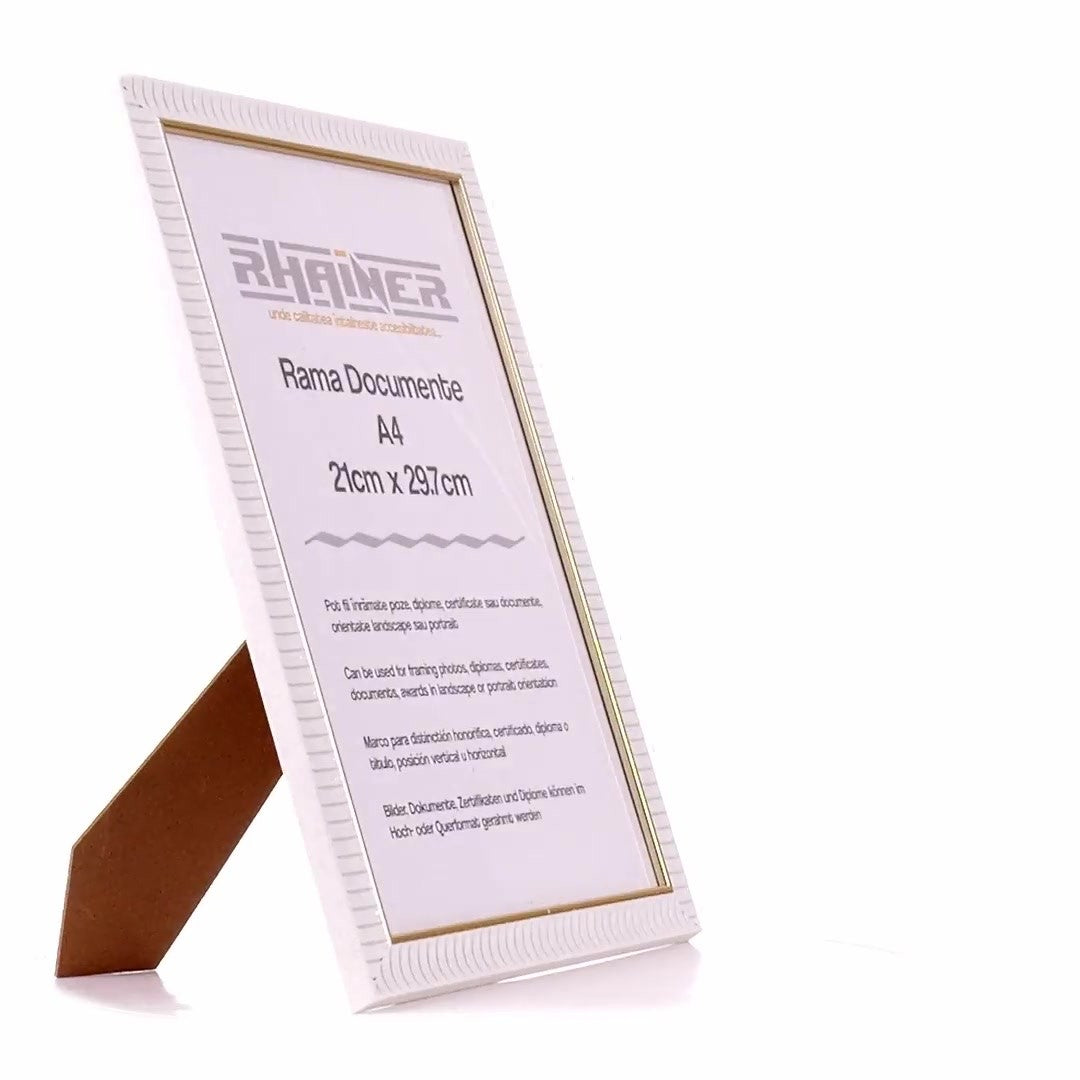 Merida white+gold photo frame A4