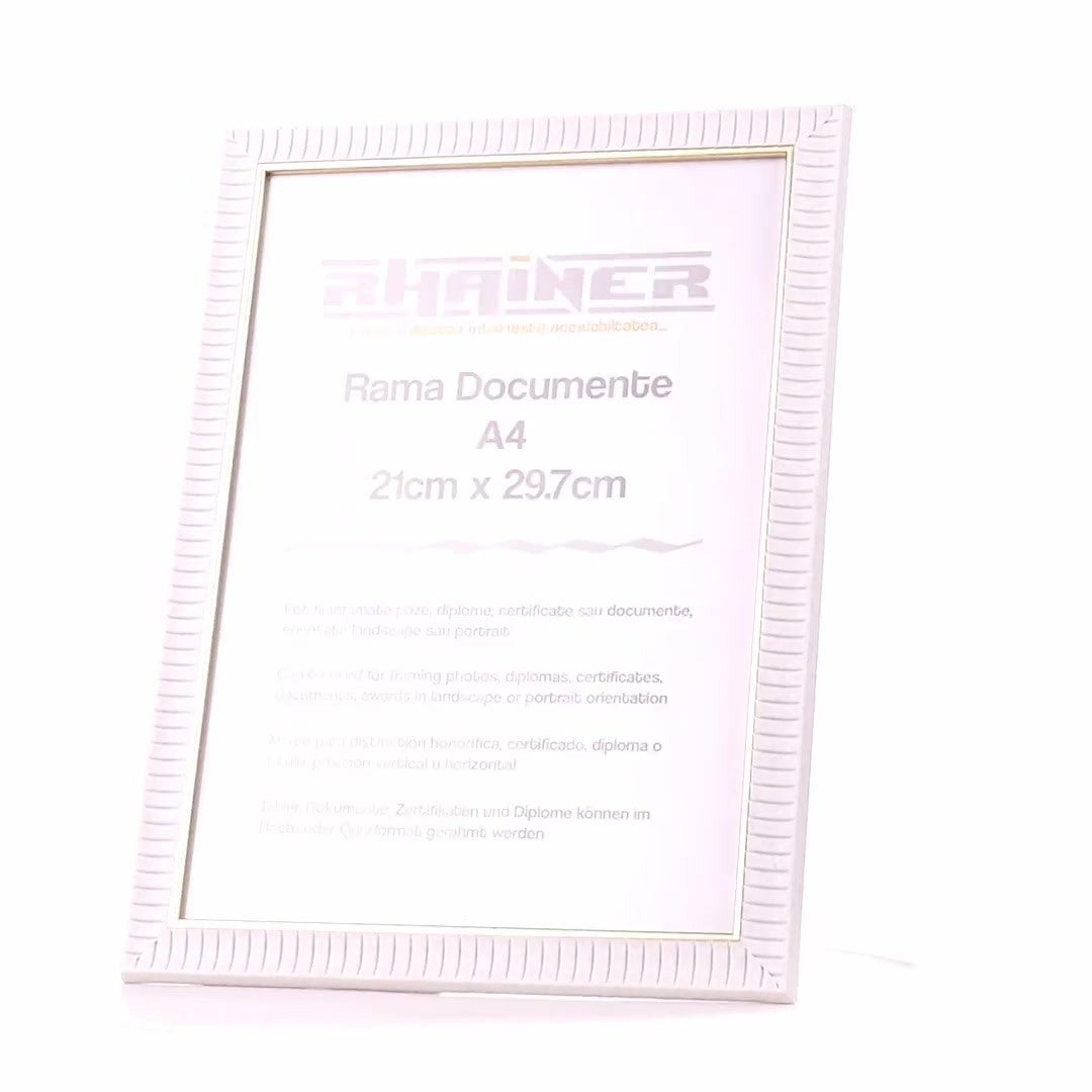 Merida white+gold photo frame A4