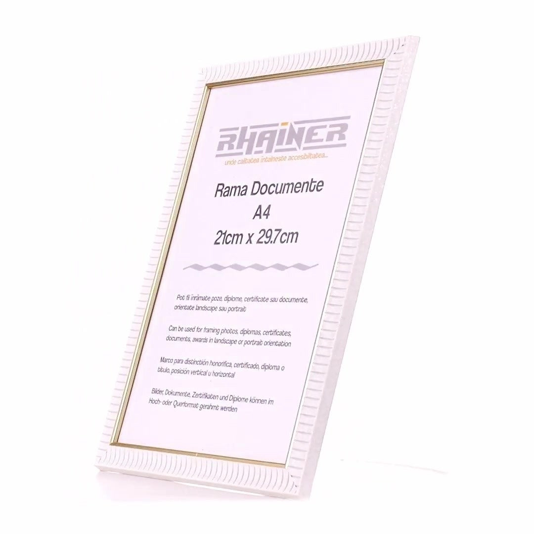 Merida white+gold photo frame A4