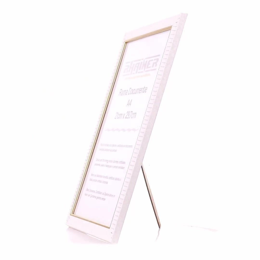 Merida white+gold photo frame A4
