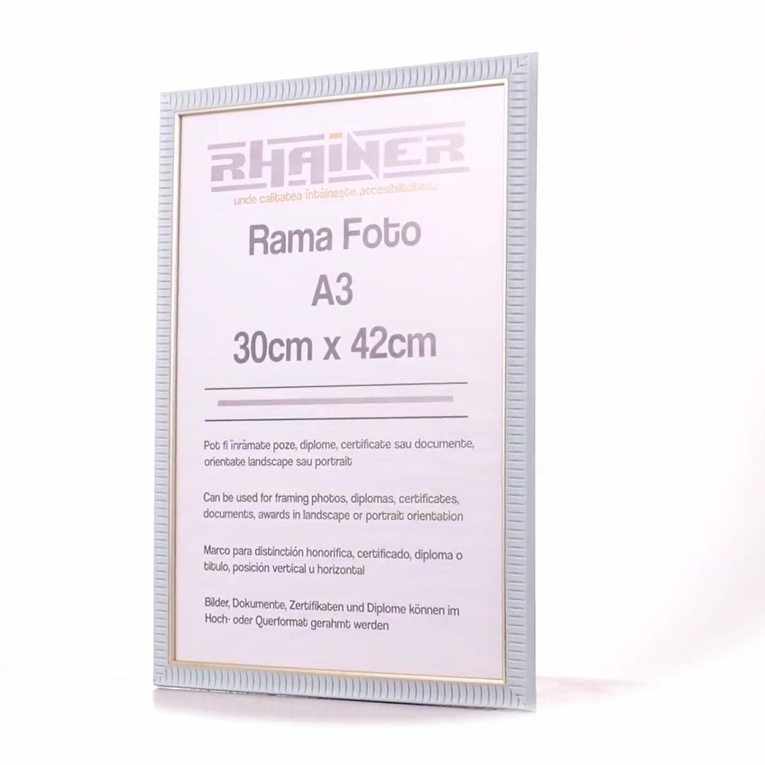 Merida blue+gold photo frame A3