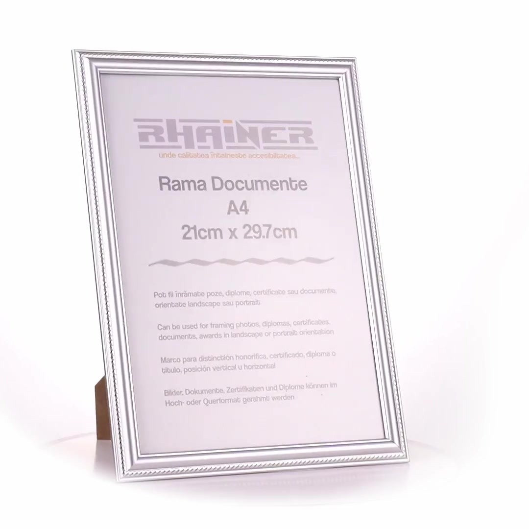 Athos silver photo frame A4