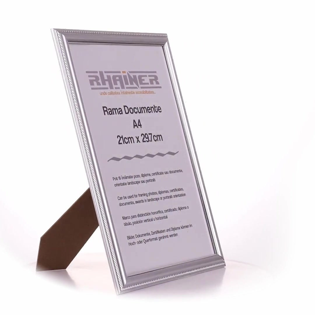 Athos silver photo frame A4