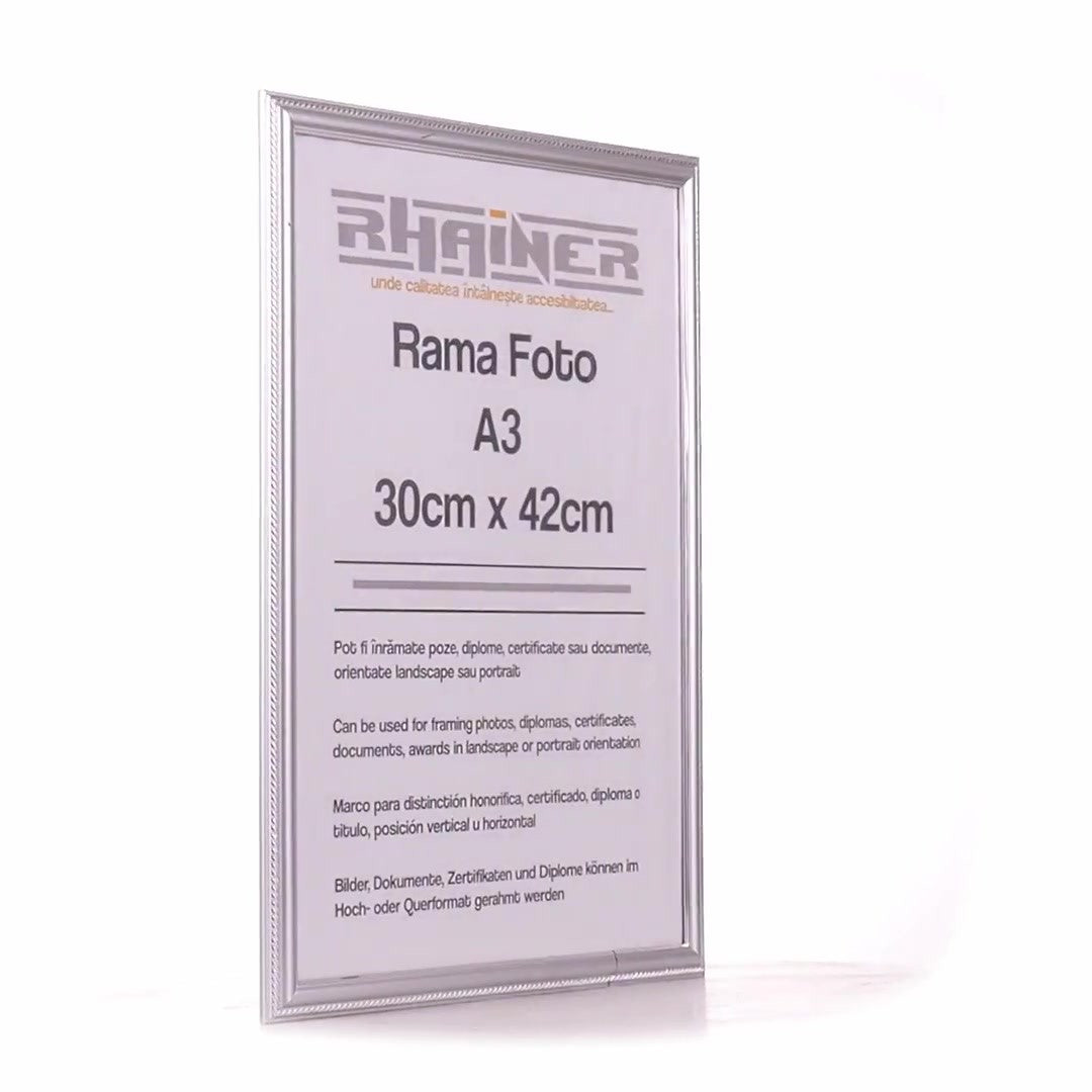 Athos silver photo frame A3