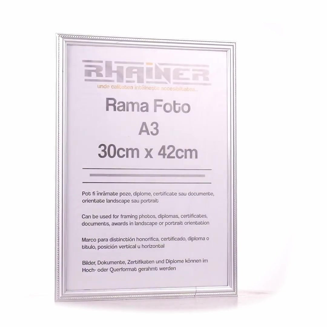 Athos silver photo frame A3