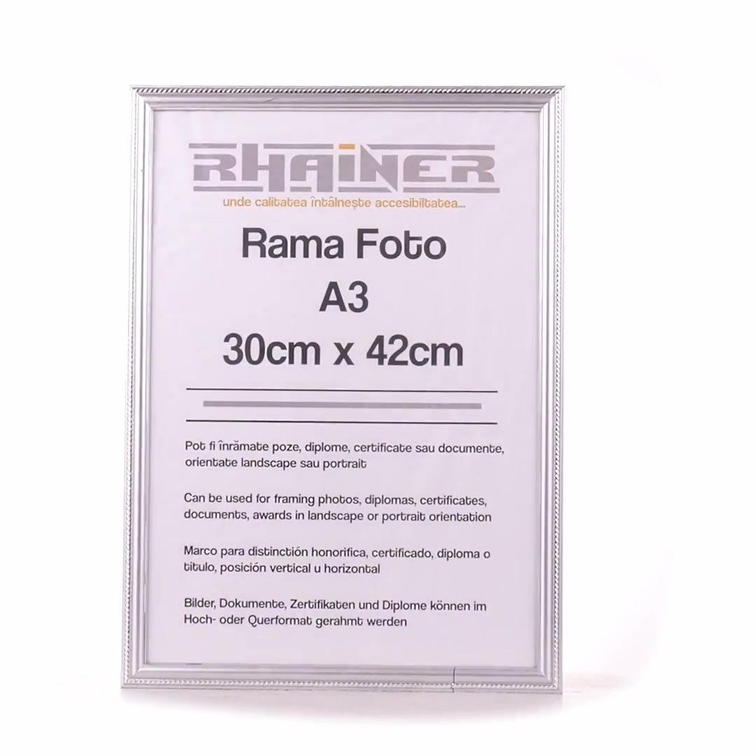 Athos silver photo frame A3