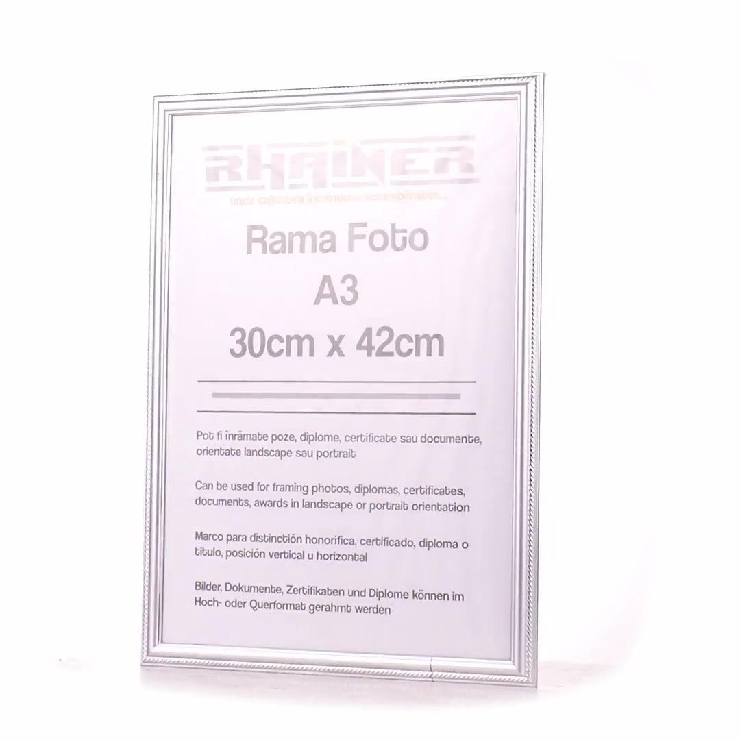 Athos silver photo frame A3