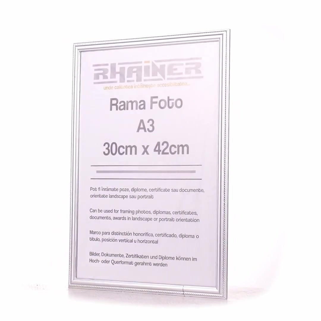 Athos silver photo frame A3